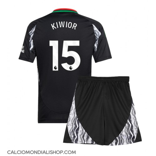 Maglie da calcio Arsenal Jakub Kiwior #15 Seconda Maglia Bambino 2024-25 Manica Corta (+ Pantaloni corti)